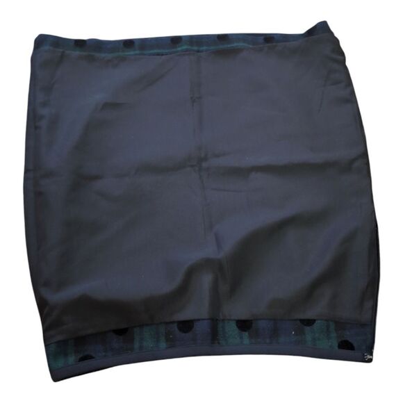 Black Watch velvet polka dot Plaid A-Line Skirt size s us 4 new no tag - Picture 7 of 8